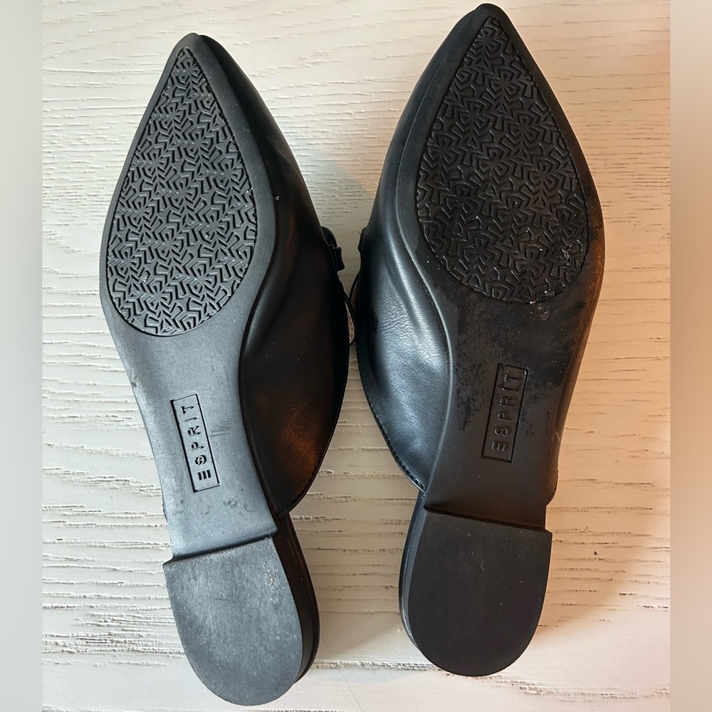Espirit Petrona ballet flat black mule size 10 EUC - Picture 2 of 11